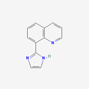 molecular formula C12H9N3 B2581206 8-(1H-imidazol-2-yl)喹啉 CAS No. 1314972-18-3