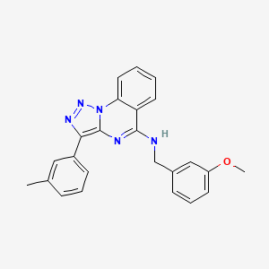 N-[(3-methoxyphenyl)methyl]-3-(3-methylphenyl)triazolo[1,5-a]quinazolin-5-amine