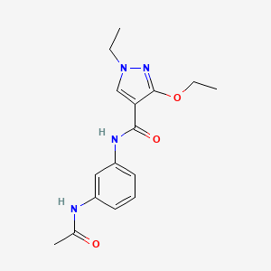 molecular formula C16H20N4O3 B2581211 N-(3-acetamidophenyl)-3-ethoxy-1-ethyl-1H-pyrazole-4-carboxamide CAS No. 1014088-95-9