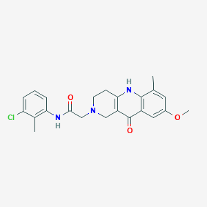 N-(3-chloro-2-methylphenyl)-2-(8-methoxy-6-methyl-10-oxo-3,4,5,10-tetrahydrobenzo[b][1,6]naphthyridin-2(1H)-yl)acetamide