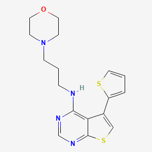 molecular formula C17H20N4OS2 B2581217 N-[3-(morpholin-4-yl)propyl]-5-(thiophen-2-yl)thieno[2,3-d]pyrimidin-4-amine CAS No. 708280-22-2