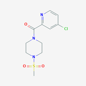 molecular formula C11H14ClN3O3S B2581219 (4-Chloropyridin-2-yl)(4-(methylsulfonyl)piperazin-1-yl)methanone CAS No. 1178731-43-5
