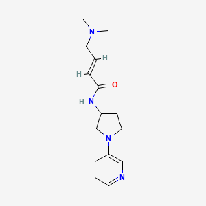 molecular formula C15H22N4O B2581243 (E)-4-(Dimethylamino)-N-(1-pyridin-3-ylpyrrolidin-3-yl)but-2-enamide CAS No. 2411330-06-6