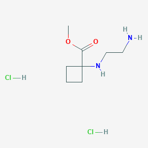 molecular formula C8H18Cl2N2O2 B2581244 Methyl 1-[(2-aminoethyl)amino]cyclobutane-1-carboxylate dihydrochloride CAS No. 2155856-08-7