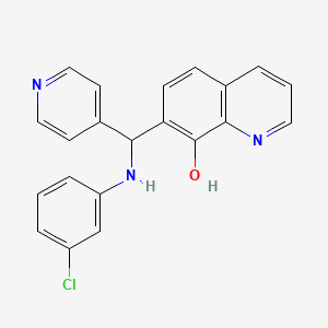 molecular formula C21H16ClN3O B2581245 7-{[(3-Chlorophenyl)amino](pyridin-4-yl)methyl}quinolin-8-ol CAS No. 315240-09-6