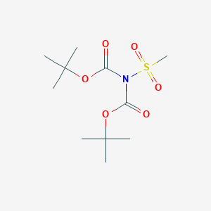 molecular formula C11H21NO6S B2581249 叔丁基 N-[(叔丁氧基)羰基]-N-甲磺酰氨基甲酸酯 CAS No. 2092000-74-1