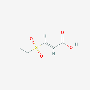 molecular formula C5H8O4S B2581255 3-(Ethanesulfonyl)prop-2-enoic acid CAS No. 1704365-62-7