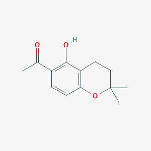 molecular formula C13H16O3 B258126 1-(5-hydroxy-2,2-dimethyl-3,4-dihydro-2H-chromen-6-yl)ethanone 