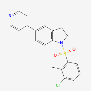 molecular formula C20H17ClN2O2S B2581264 1-((3-氯-2-甲基苯基)磺酰基)-5-(吡啶-4-基)吲哚 CAS No. 2034556-11-9