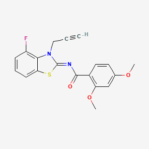 molecular formula C19H15FN2O3S B2581272 (Z)-N-(4-fluoro-3-(prop-2-yn-1-yl)benzo[d]thiazol-2(3H)-ylidene)-2,4-dimethoxybenzamide CAS No. 865248-85-7