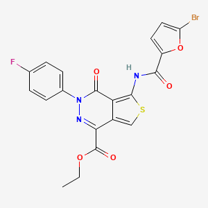 molecular formula C20H13BrFN3O5S B2581273 Ethyl 5-[(5-bromofuran-2-carbonyl)amino]-3-(4-fluorophenyl)-4-oxothieno[3,4-d]pyridazine-1-carboxylate CAS No. 851949-91-2