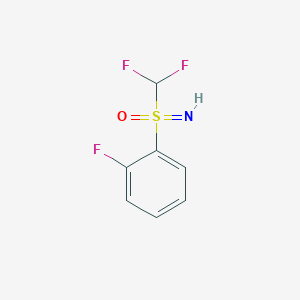 molecular formula C7H6F3NOS B2581276 Difluoromethyl-(2-fluorophenyl)-imino-oxo-lambda6-sulfane CAS No. 2344681-43-0