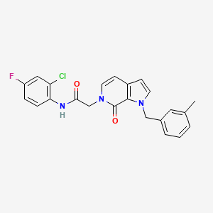 molecular formula C23H19ClFN3O2 B2581283 N-(2-chloro-4-fluorophenyl)-2-[1-(3-methylbenzyl)-7-oxo-1,7-dihydro-6H-pyrrolo[2,3-c]pyridin-6-yl]acetamide CAS No. 1286706-90-8