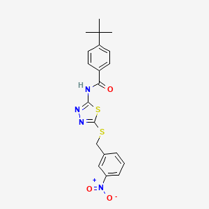 molecular formula C20H20N4O3S2 B2581285 4-(tert-butyl)-N-(5-((3-nitrobenzyl)thio)-1,3,4-thiadiazol-2-yl)benzamide CAS No. 868973-11-9