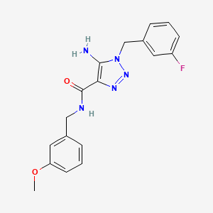 molecular formula C18H18FN5O2 B2581290 5-氨基-1-(3-氟苄基)-N-(3-甲氧基苄基)-1H-1,2,3-三唑-4-甲酰胺 CAS No. 899940-24-0