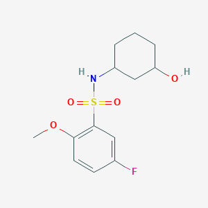 molecular formula C13H18FNO4S B2581291 5-fluoro-N-(3-hydroxycyclohexyl)-2-methoxybenzenesulfonamide CAS No. 1396759-36-6