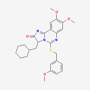 3-(cyclohexylmethyl)-8,9-dimethoxy-5-[(3-methoxybenzyl)sulfanyl]imidazo[1,2-c]quinazolin-2(3H)-one