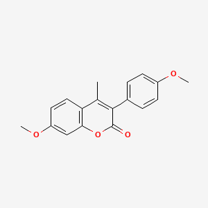 molecular formula C18H16O4 B2581304 7-Methoxy-3-(4-methoxyphenyl)-4-methylchromen-2-one CAS No. 5217-88-9