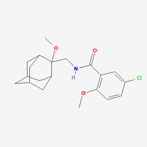 molecular formula C20H26ClNO3 B2581306 5-chloro-2-methoxy-N-(((1R,3S,5r,7r)-2-methoxyadamantan-2-yl)methyl)benzamide CAS No. 1797160-33-8