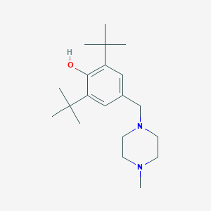 molecular formula C20H34N2O B258131 2,6-Ditert-butyl-4-[(4-methyl-1-piperazinyl)methyl]phenol 