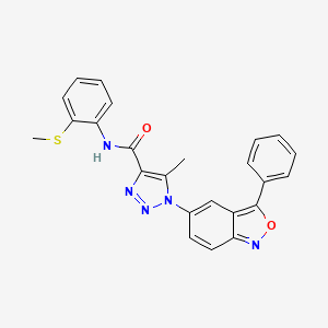 molecular formula C24H19N5O2S B2581312 5-甲基-N-[2-(甲硫基)苯基]-1-(3-苯基-2,1-苯并恶唑-5-基)-1H-1,2,3-三唑-4-甲酰胺 CAS No. 924824-16-8