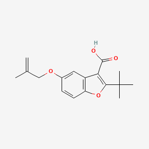 molecular formula C17H20O4 B2581314 2-(Tert-butyl)-5-((2-methylallyl)oxy)benzofuran-3-carboxylic acid CAS No. 385393-85-1