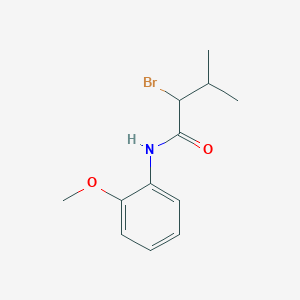 molecular formula C12H16BrNO2 B2581315 2-溴-N-(2-甲氧苯基)-3-甲基丁酰胺 CAS No. 391220-13-6