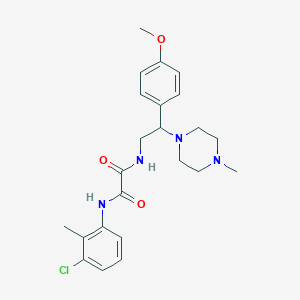 molecular formula C23H29ClN4O3 B2581325 N1-(3-chloro-2-methylphenyl)-N2-(2-(4-methoxyphenyl)-2-(4-methylpiperazin-1-yl)ethyl)oxalamide CAS No. 903255-46-9