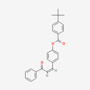 molecular formula C26H24O3 B2581328 4-[(Z)-3-oxo-3-phenyl-1-propenyl]phenyl 4-(tert-butyl)benzenecarboxylate CAS No. 331460-29-8