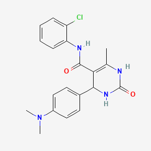 molecular formula C20H21ClN4O2 B2581331 N-(2-chlorophenyl)-4-(4-(dimethylamino)phenyl)-6-methyl-2-oxo-1,2,3,4-tetrahydropyrimidine-5-carboxamide CAS No. 438022-99-2