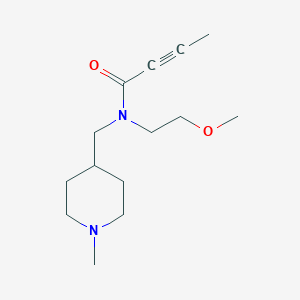 molecular formula C14H24N2O2 B2581332 N-(2-Methoxyethyl)-N-[(1-methylpiperidin-4-yl)methyl]but-2-ynamide CAS No. 2411289-64-8
