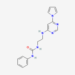 1-(2-((6-(1H-pyrrol-1-yl)pyrimidin-4-yl)amino)ethyl)-3-phenylurea
