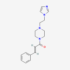 (E)-1-(4-(2-(1H-imidazol-1-yl)ethyl)piperazin-1-yl)-3-phenylprop-2-en-1-one