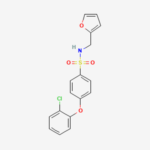 4-(2-chlorophenoxy)-N-(furan-2-ylmethyl)benzenesulfonamide