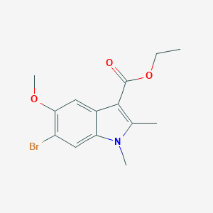 molecular formula C14H16BrNO3 B258138 ethyl 6-bromo-5-methoxy-1,2-dimethyl-1H-indole-3-carboxylate 