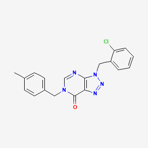 molecular formula C19H16ClN5O B2581381 3-(2-chlorobenzyl)-6-(4-methylbenzyl)-3,6-dihydro-7H-[1,2,3]triazolo[4,5-d]pyrimidin-7-one CAS No. 1326842-19-6