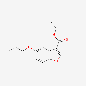 molecular formula C19H24O4 B2581383 2-叔丁基-5-[(2-甲基丙-2-烯-1-基)氧基]-1-苯并呋喃-3-甲酸乙酯 CAS No. 384802-52-2