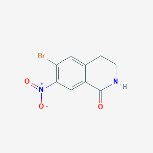 molecular formula C9H7BrN2O3 B2581389 6-Bromo-7-nitro-3,4-dihydroisoquinolin-1(2H)-one CAS No. 2225144-55-6