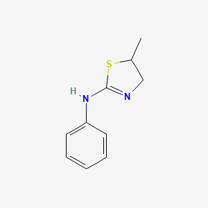 molecular formula C10H12N2S B2581397 5-Methyl-2-phenylimino-1,3-thiazolidine CAS No. 13163-27-4