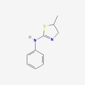 molecular formula C10H12N2S B2581397 5-Methyl-N-phenyl-4,5-dihydro-1,3-thiazol-2-amine CAS No. 13163-27-4