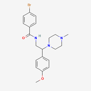 molecular formula C21H26BrN3O2 B2581399 4-bromo-N-[2-(4-methoxyphenyl)-2-(4-methylpiperazin-1-yl)ethyl]benzamide CAS No. 906160-02-9