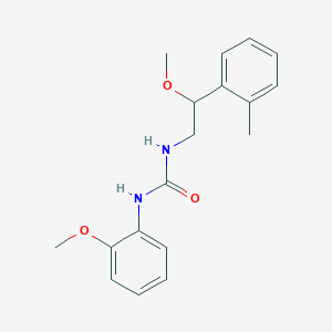 molecular formula C18H22N2O3 B2581400 1-(2-甲氧基-2-(邻甲苯基)乙基)-3-(2-甲氧基苯基)脲 CAS No. 1797338-78-3