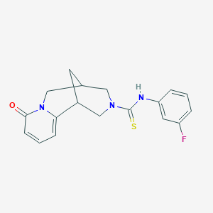molecular formula C18H18FN3OS B2581401 N-(3-fluorophenyl)-8-oxo-4,5,6,8-tetrahydro-1H-1,5-methanopyrido[1,2-a][1,5]diazocine-3(2H)-carbothioamide CAS No. 399001-88-8