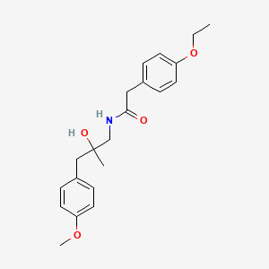 molecular formula C21H27NO4 B2581402 2-(4-ethoxyphenyl)-N-(2-hydroxy-3-(4-methoxyphenyl)-2-methylpropyl)acetamide CAS No. 1396847-90-7