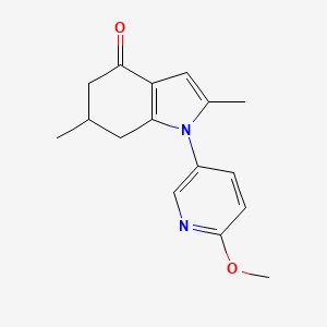 molecular formula C16H18N2O2 B2581406 1-(6-methoxypyridin-3-yl)-2,6-dimethyl-6,7-dihydro-5H-indol-4-one CAS No. 1024480-51-0