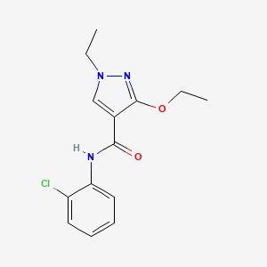 molecular formula C14H16ClN3O2 B2581411 N-(2-chlorophenyl)-3-ethoxy-1-ethyl-1H-pyrazole-4-carboxamide CAS No. 1014027-44-1