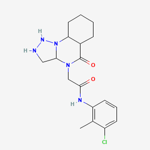 molecular formula C18H14ClN5O2 B2581413 N-(3-chloro-2-methylphenyl)-2-{5-oxo-4H,5H-[1,2,3]triazolo[1,5-a]quinazolin-4-yl}acetamide CAS No. 902581-37-7