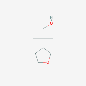 molecular formula C8H16O2 B2581416 2-Methyl-2-(oxolan-3-yl)propan-1-ol CAS No. 2098112-97-9