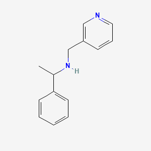 molecular formula C14H16N2 B2581429 (1-Phenyl-ethyl)-pyridin-3-ylmethyl-amine CAS No. 199325-90-1