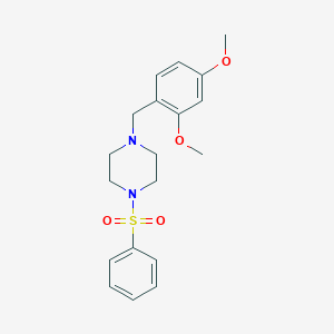 molecular formula C19H24N2O4S B258143 1-Benzenesulfonyl-4-(2,4-dimethoxy-benzyl)-piperazine 